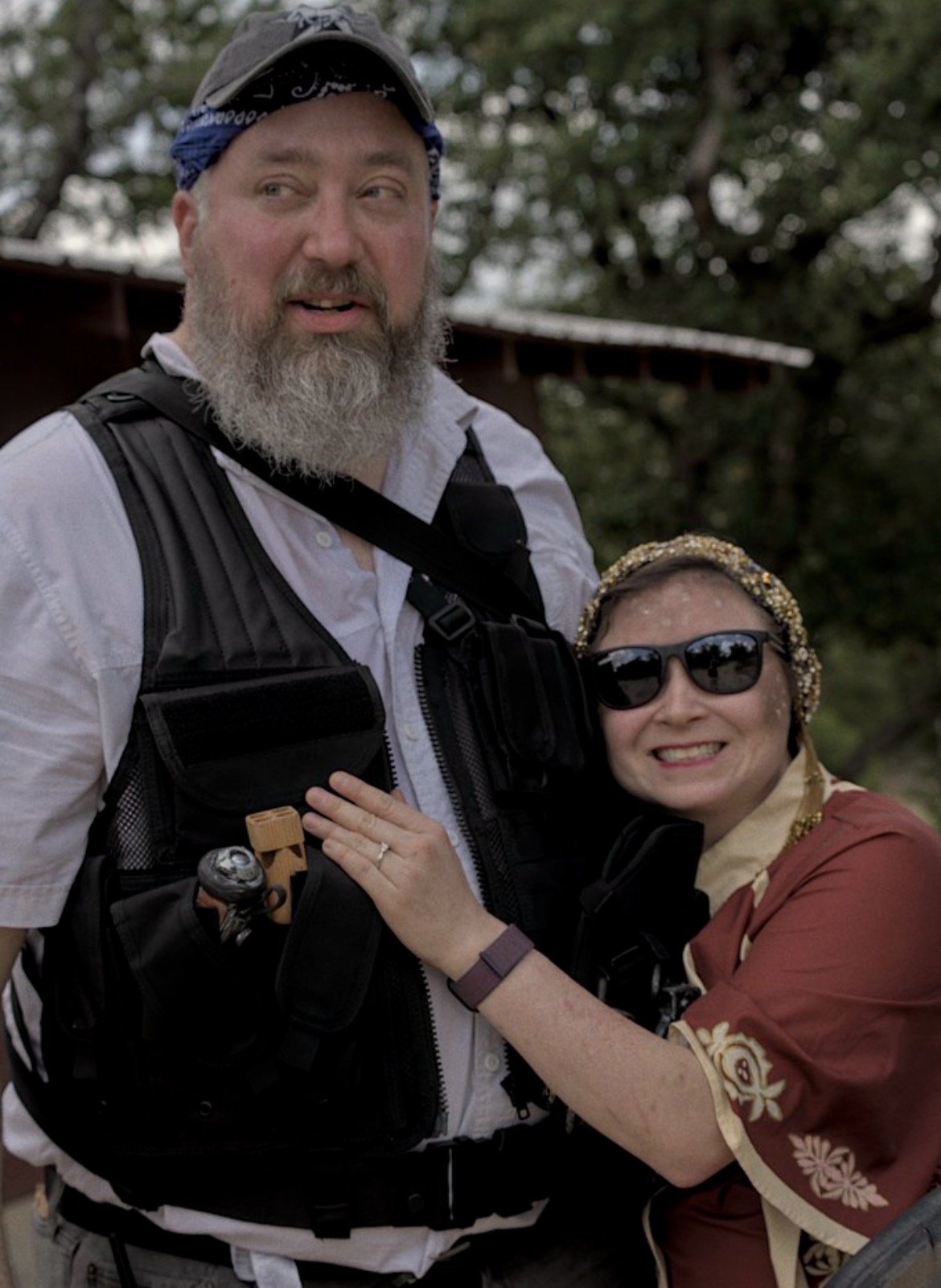 Riva and Jonathan together in a portrait photo